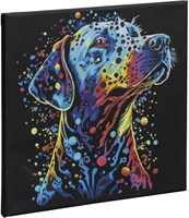 Creative Craft Group peinture par numéros chien toile noire 30x30cm set-3