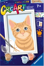 Ravensburger peinture par numéros - kit de peinture CreArt Chat tigré orange