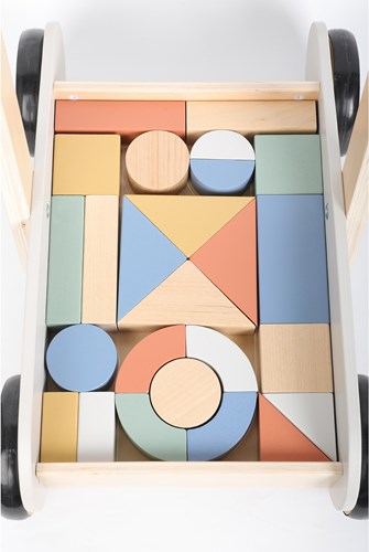 Atan chariot de marche blocs en bois - jouet d'activité pour tout-petits-3