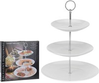 Koopman etagere porselein 3-laags wit serveerschaal-2