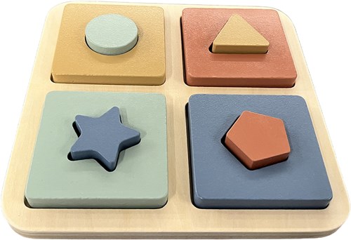 Atan puzzle en bois formes jouet éducatif coloré