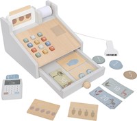 Atan caisse enregistreuse jouet en bois avec scanner et terminal de paiement - jeu éducatif-2