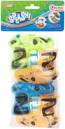 Toi-Toys pistolets à eau - set de 4 jouets colorés