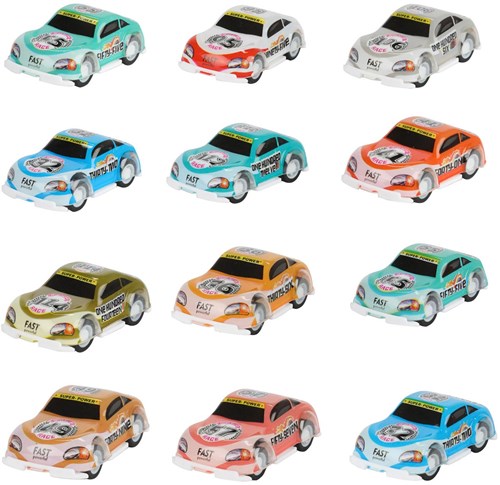 Turbo Racers set de voitures de course jouet pull back 12 pièces multicolore-3