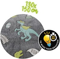 Couverture phosphorescente dinosaure 35562A-3
