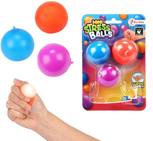 Toi-Toys mini stressballen set - 3 stuks - siliconen speelgoed-2
