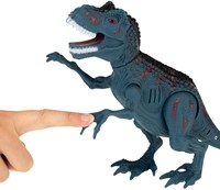 Dinosaurus speelfiguur met geluid en verrassingsei geel speelgoed-3
