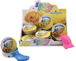 Johntoy smart putty speelgoed in metalen blikje multi kleur