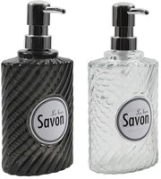 Svenska Living distributeur de savon verre transparent multicolore 9x6,5x20cm