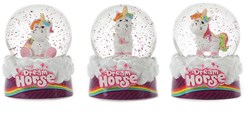 Boule à neige licorne jouet fantaisie décoration paillettes