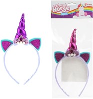 Diadème licorne violet accessoire cheveux enfants fantaisie-3