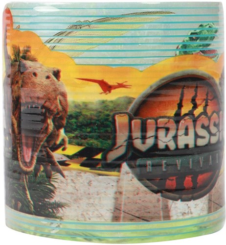 Loopveer speelgoed World of Dinosaurs met dinoprint - kleurrijke dino veer