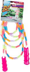 Toi-Toys springtouw speelgoed met gekleurde kralen 280cm lang