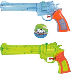 Cowboy waterpistool transparant speelgoed revolver multikleuren