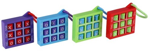 Toi-Toys porte-clés jeu Tic Tac Toe - jeu de voyage compact pour enfants