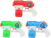 Pistolet à eau Splash jouet 19 cm bleu transparent pour enfants-2
