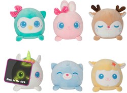 Knuffel pluche glow in the dark dier knuffel speelgoed multi kleuren