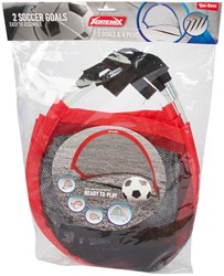 Voetbaldoel pop-up speelset voor kinderen - set van 2 met haringen