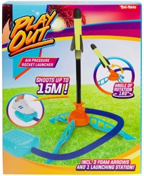 Toi-Toys jouet fusée Play Out Fusée à pression d'air avec 3 fusées