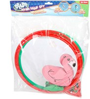 Anneaux de plongée flamant rose set de 2 - jouet de piscine coloré 80cm