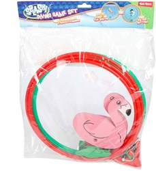 Flamingo duikringen set van 2 - kleurrijk zwembad speelgoed 80cm