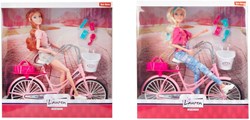 Modepop fiets speelgoed Lauren met accessoires - tienerpop