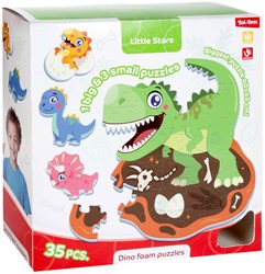 Toi-Toys foam vloerpuzzel dino - speelmat met 36 stukjes