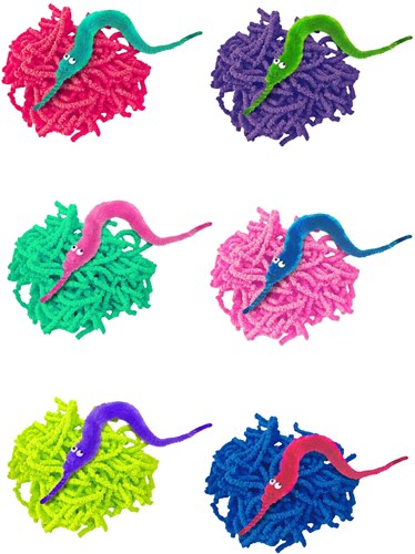 Toi-Toys magische worm speelgoed set - kleurrijke magische wormen 50gr-2