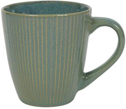 Koffiemok lines ocean blauw/groen 340ml