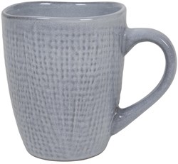 Koffiemok woven textiel grijs 340ml