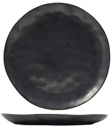 Svenska Living assiette à dîner noire grès 27,5cm lot de 6 pièces