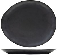 Svenska Living assiette à dîner ovale Manhattan noire 28,2x24cm 6 pièces