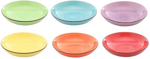 Food for Fun bol en faïence multi - bol coloré Ø23x6cm vaisselle