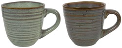 Svenska Living koffiemok aardewerk 380ml set van 6 verschillende kleuren