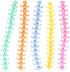 Jonotoys fidget speelgoed Fluffy Stretchty Rups multi kleuren