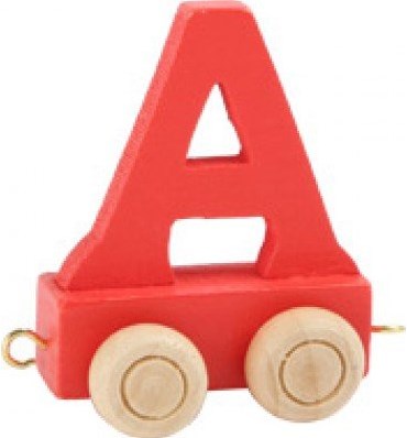 Small Foot houten lettertrein rood - letter A - speelgoedtrein set