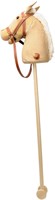 Planet Happy cheval bâton en velours côtelé avec son - jouet en bois-2