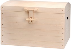 Playwood coffre de rangement jouets en bois XL blanc - grande boîte à jouets