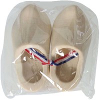 Playwood sabots en bois jouet blanc 10 cm lot de 2 décoratif