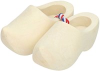 Playwood sabots en bois jouet blanc 10 cm lot de 2 décoratif-2