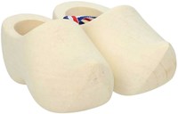 Playwood sabots en bois jouet blanc 10 cm lot de 2 décoratif-3
