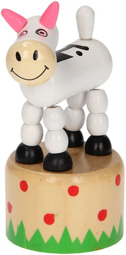 Playwood figurine à pousser en bois animal de ferme - amusant et éducatif-2