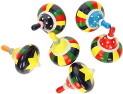 Playwood toupie en bois jouet multicolore Ø 3,5cm classique