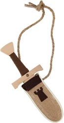 Playwood Dague en bois de luxe - Jouet de chevalier avec fourreau et tour de château