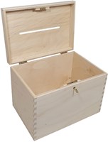 Playwood houten enveloppenkist met slotje - bruin - speelgoedkist-2