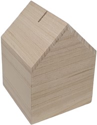 Playwood spaarpot huisje hout decoratie kinderkamer cadeau