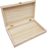 Playwood boîte à pinceaux en bois boîte de rangement Paulownia 27x16x5cm-2