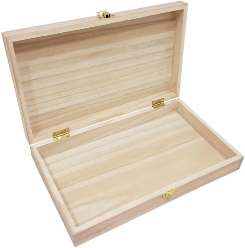 Playwood boîte à pinceaux en bois boîte de rangement Paulownia 27x16x5cm-2