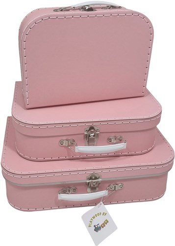 Playwood valise en carton rose - valises jouets 3 pièces-2
