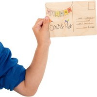 Playwood carte en bois jouet DIY carte postale contreplaqué naturel-3